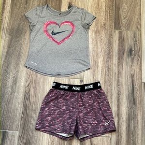 Nike Dri-Fit Heart Active Shorts Set Size 6X